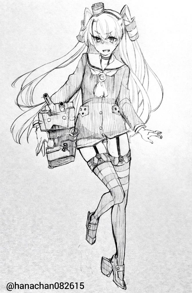 amatsukaze and rensouhou-kun (kantai collection) drawn by hanada_no_kiwami