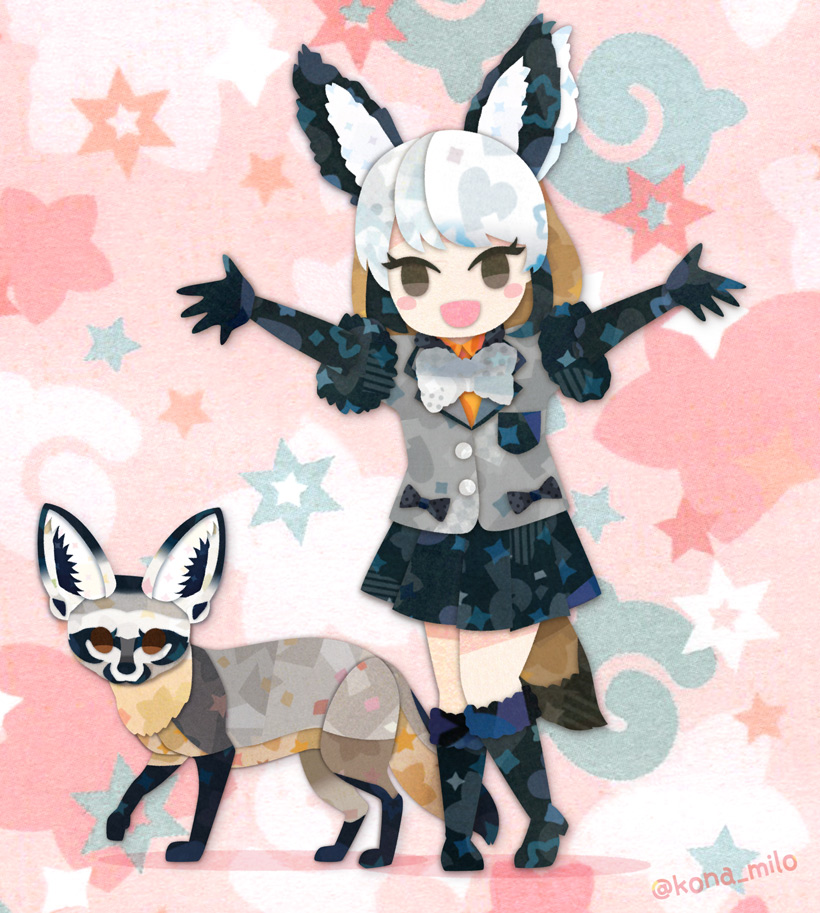 bat-eared fox (kemono friends) drawn by kikuchi_milo