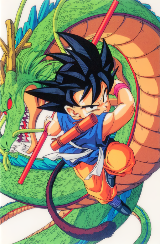 son goku and shenron (dragon ball and 1 more)