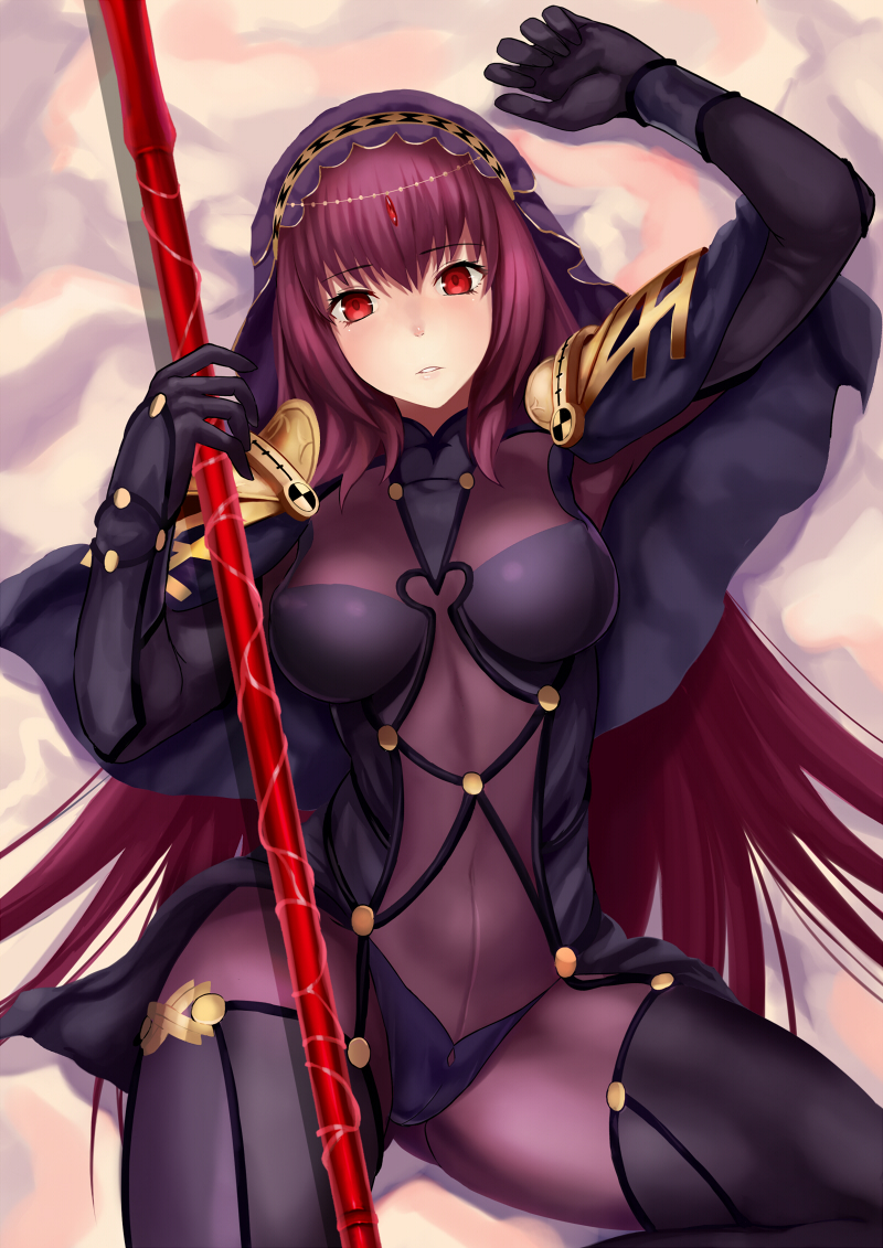 scathach (fate and 1 more) drawn by jirusu