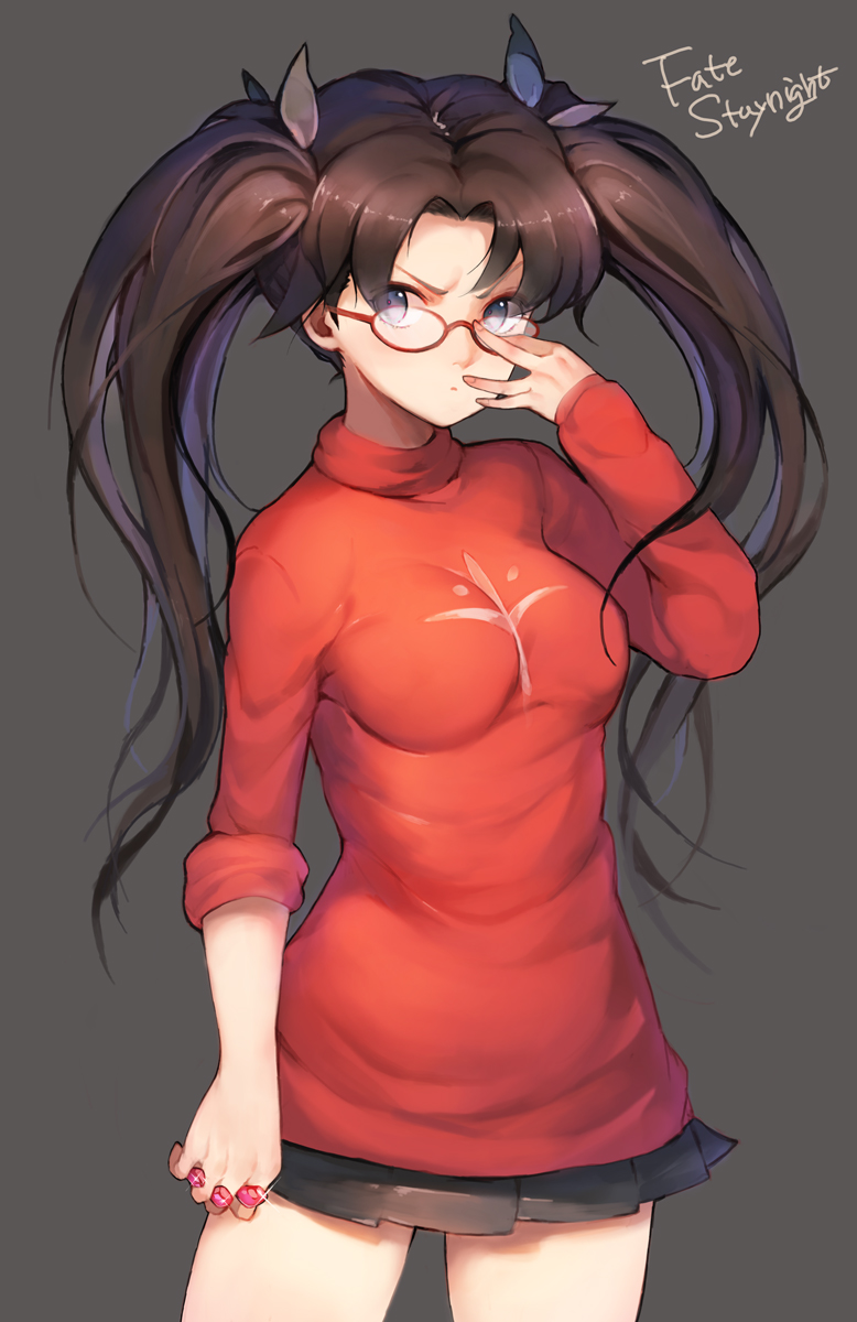 tohsaka rin (fate and 1 more) drawn by mukka