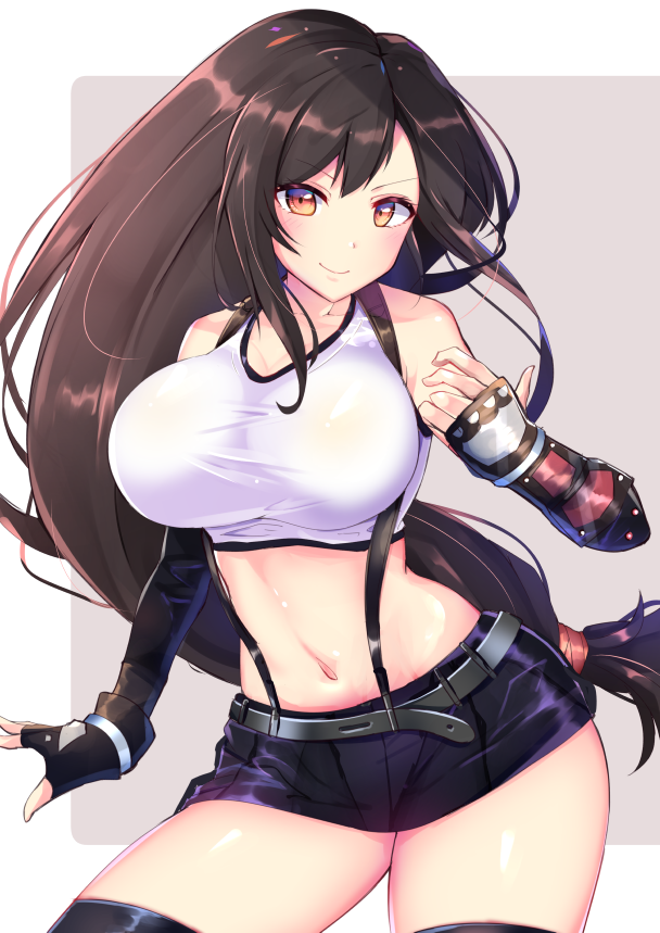 tifa lockhart (final fantasy and 2 more) drawn by racket_ti1