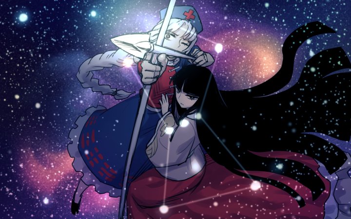 houraisan kaguya and yagokoro eirin (touhou and 1 more) drawn by meimaru_inuchiyo