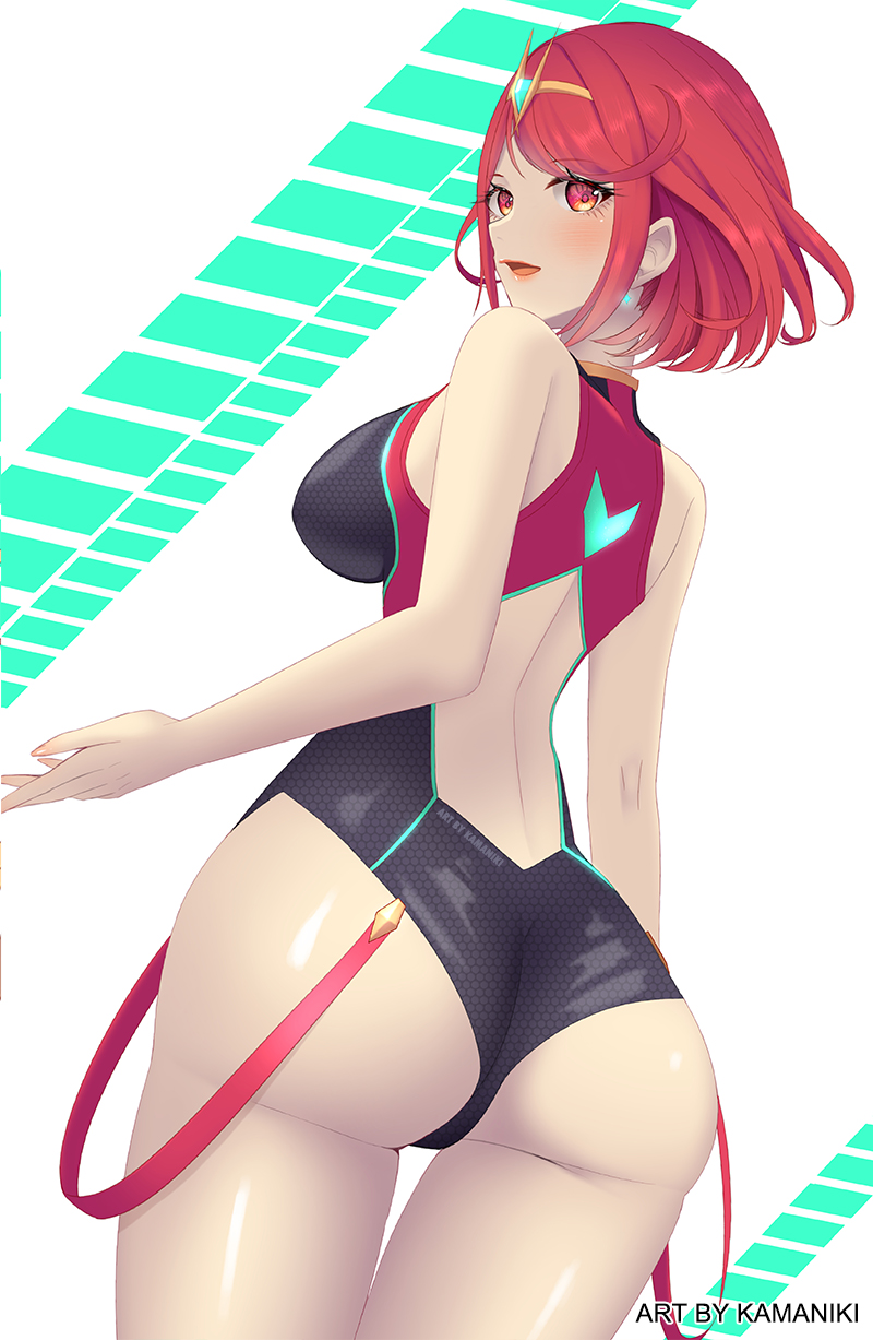 pyra (xenoblade chronicles and 1 more) drawn by kamaniki