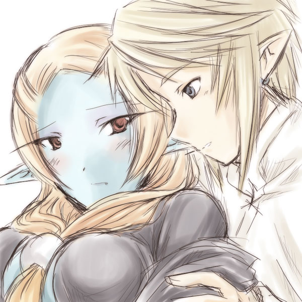 link and midna (the legend of zelda and 1 more) drawn by microspace