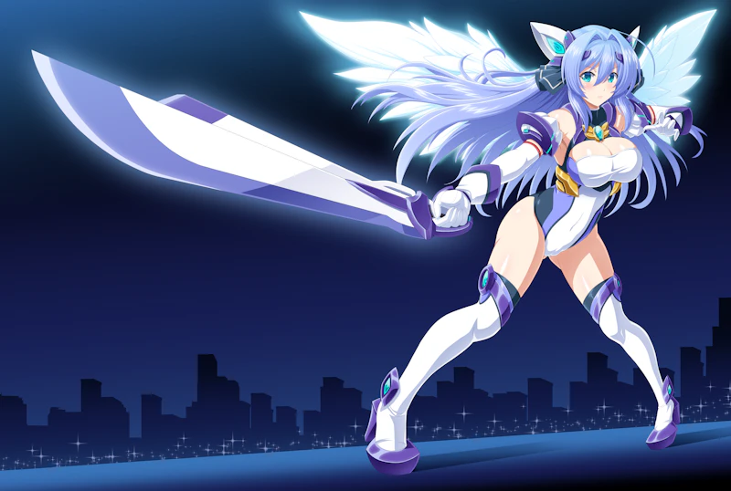 katsuragi marina and exs-tia (kouyoku senki exs-tia) drawn by mucoro