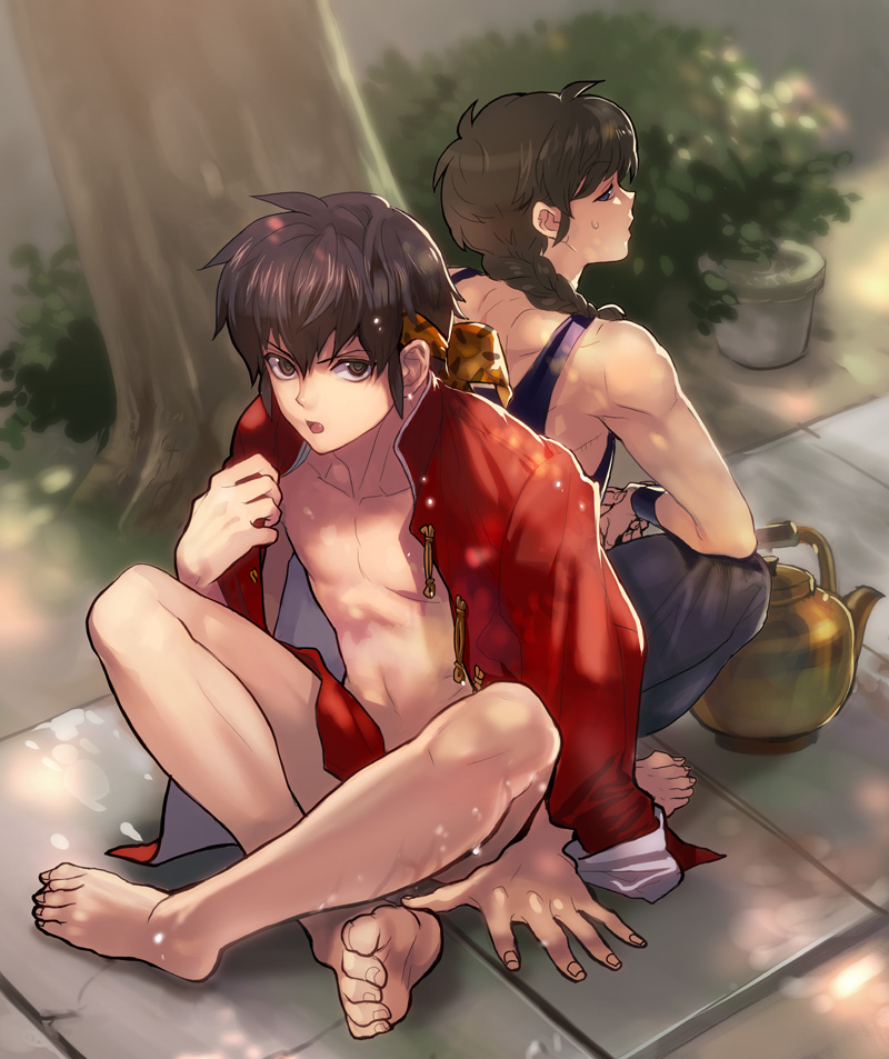 saotome ranma and hibiki ryouga (ranma 1/2) drawn by agasang