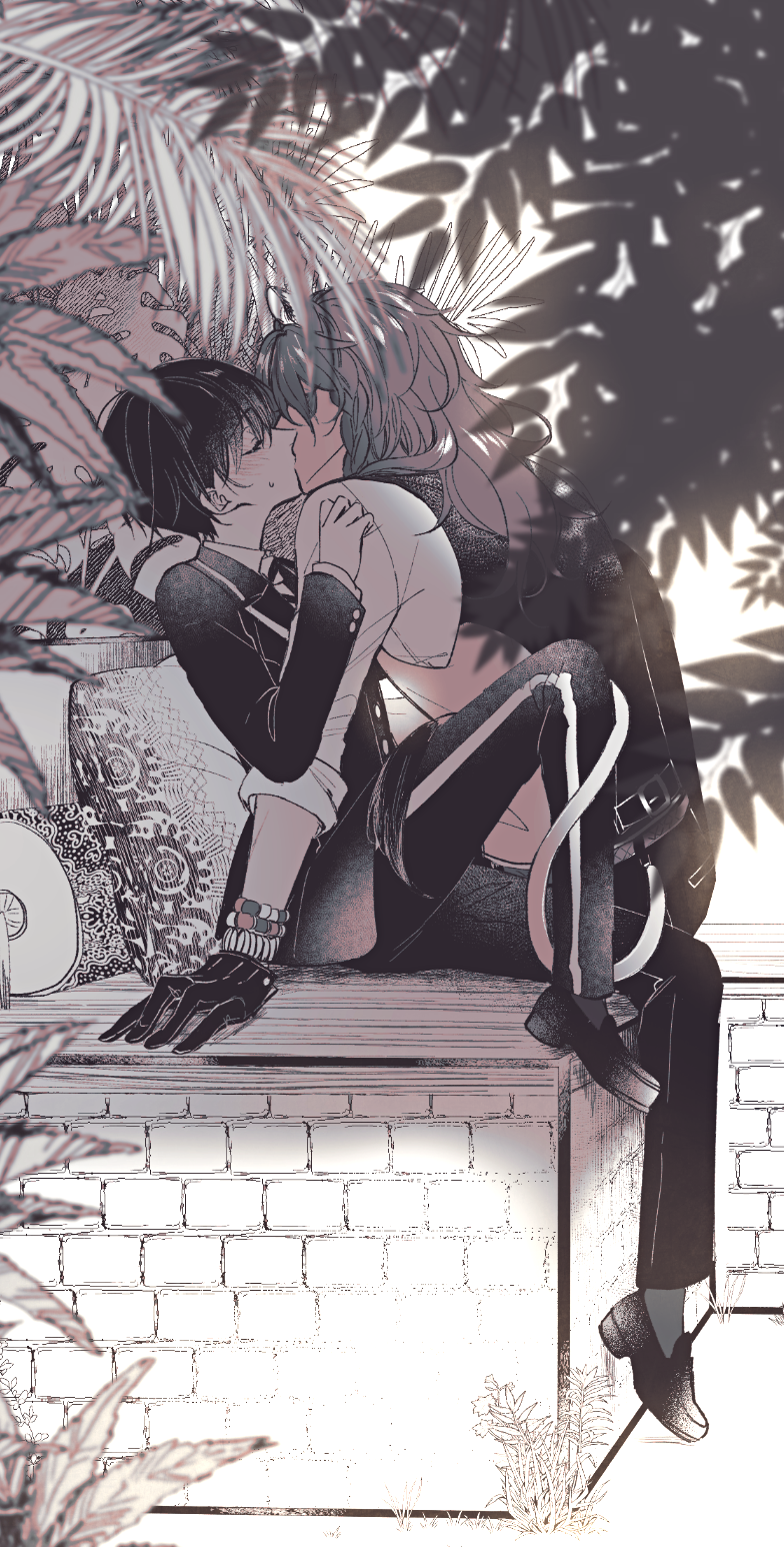 yuu and leona kingscholar (twisted wonderland) drawn by redrabbit44