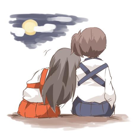 kaga and akagi (kantai collection) drawn by rebecca_(keinelove)