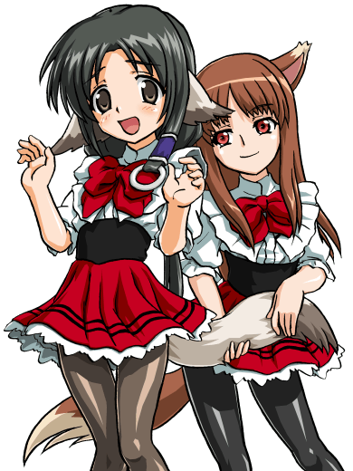 holo and eruruu (spice and wolf and 2 more) drawn by bandabekken