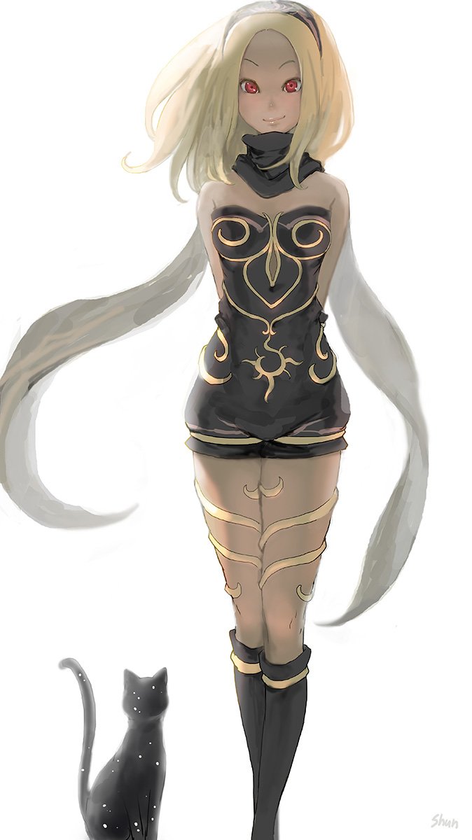 kitten and dusty (gravity daze and 1 more) drawn by saitou_shunsuke