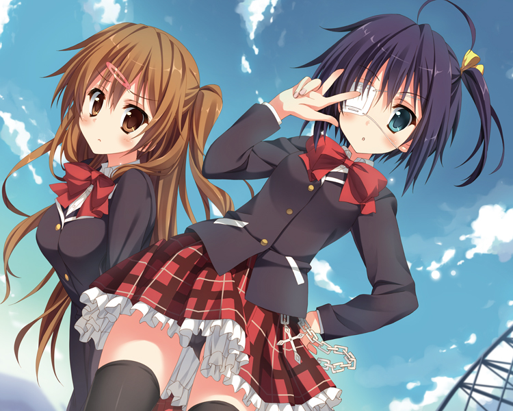 takanashi rikka and nibutani shinka (chuunibyou demo koi ga shitai!) drawn by saeki_nao
