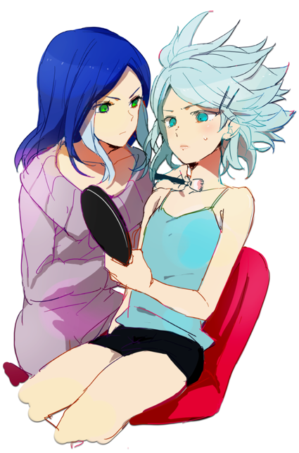 suzuno fuusuke and urubida (inazuma eleven) drawn by hinabu