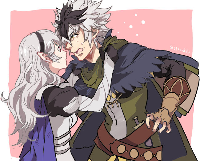 female corrin and shura (fire emblem and 1 more) drawn by hashiko_(neleven)