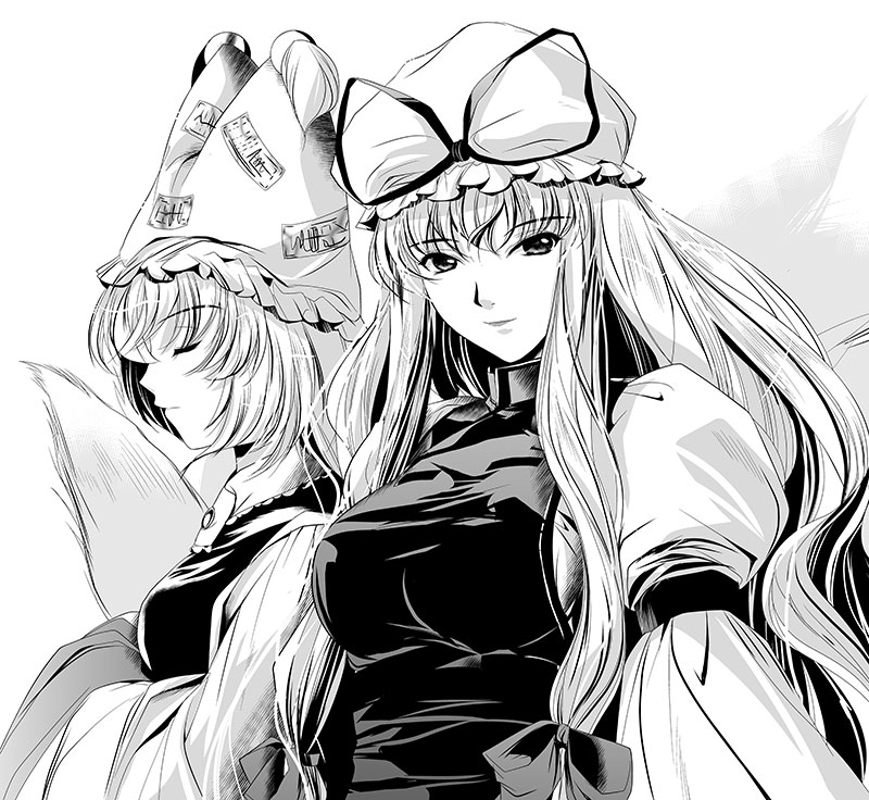 yakumo yukari and yakumo ran (touhou) drawn by yamaguchi_yuu