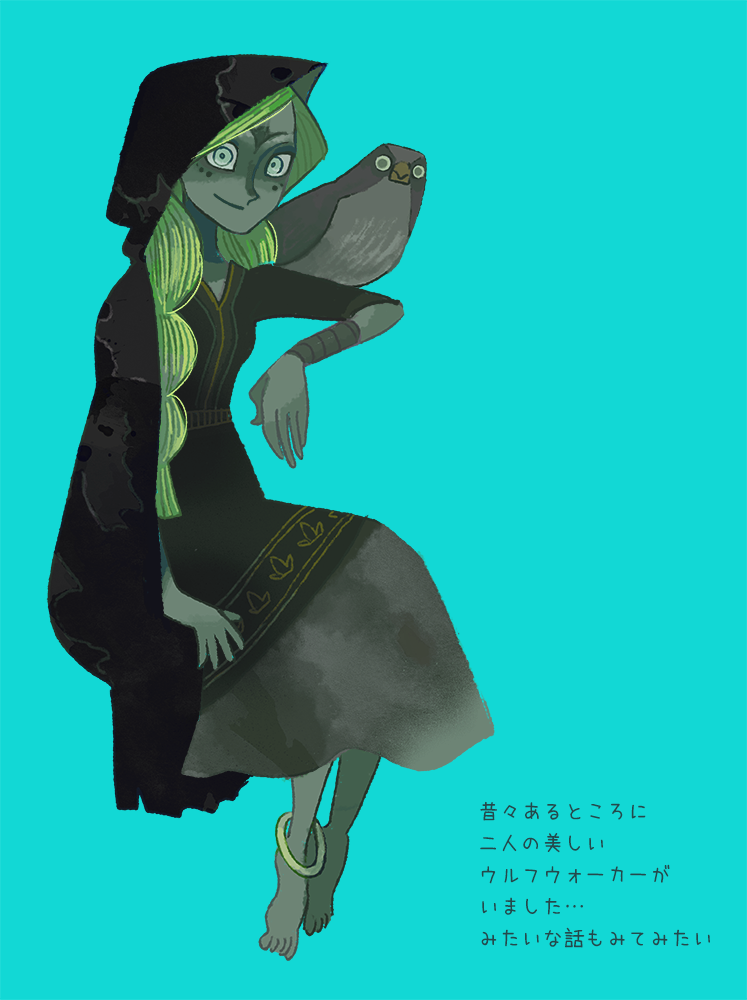 robyn goodfellowe and merlyn (wolfwalkers) drawn by katou_(osoraku)