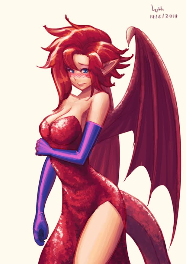 jessica rabbit and draco (monster musume no iru nichijou and 1 more) drawn by lutherniel
