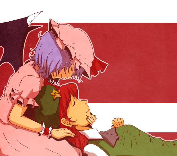 remilia scarlet and hong meiling (touhou) drawn by nawo_(peace)