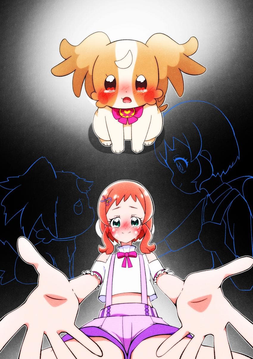 inukai komugi and inukai iroha (precure and 1 more) drawn by @est@