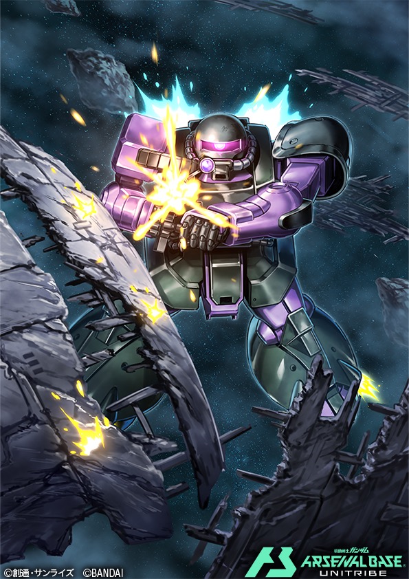 zaku high mobility test type (gundam and 3 more) drawn by amasaki_yusuke