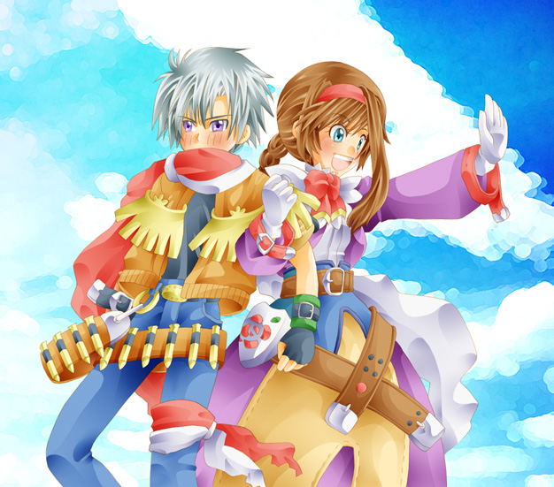 virginia maxwell and jet enduro (wild arms and 1 more) drawn by niji_akari