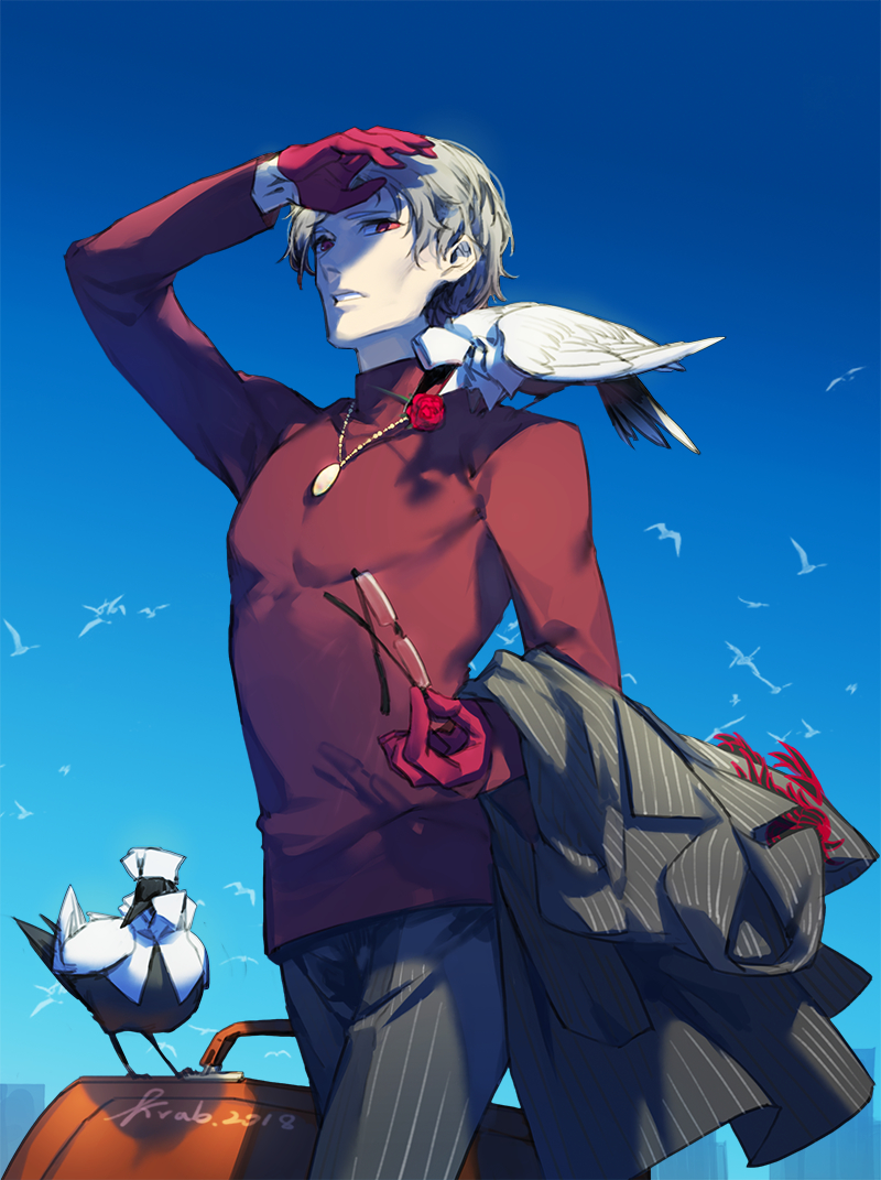 antonio salieri and the man in grey (fate and 1 more) drawn by krab_(fumekrab)