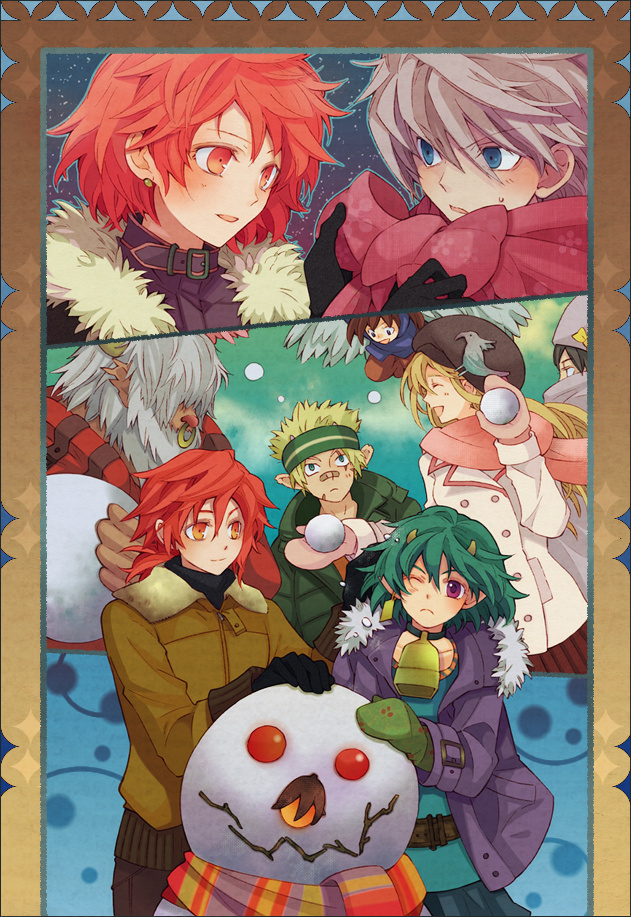 revya, gig, danette, tricia, gunzford, and 3 more (soul cradle) drawn by kame_tora