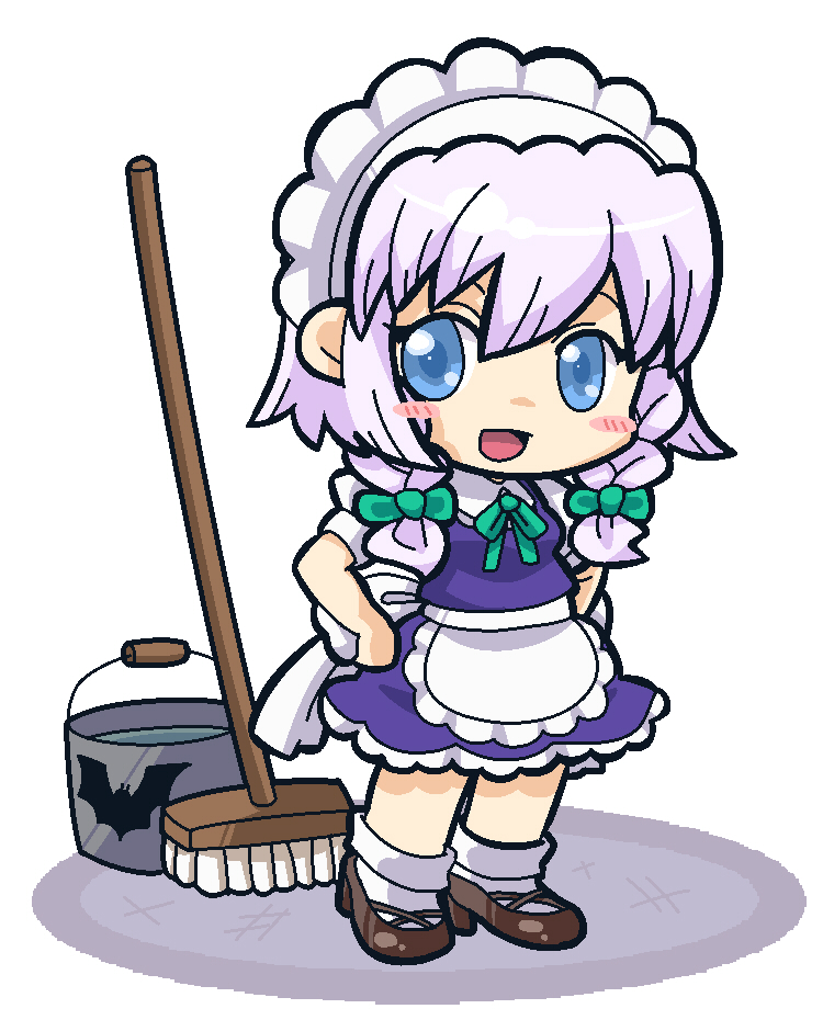 izayoi sakuya and batman (touhou and 2 more) drawn by kowakawa_kaeru