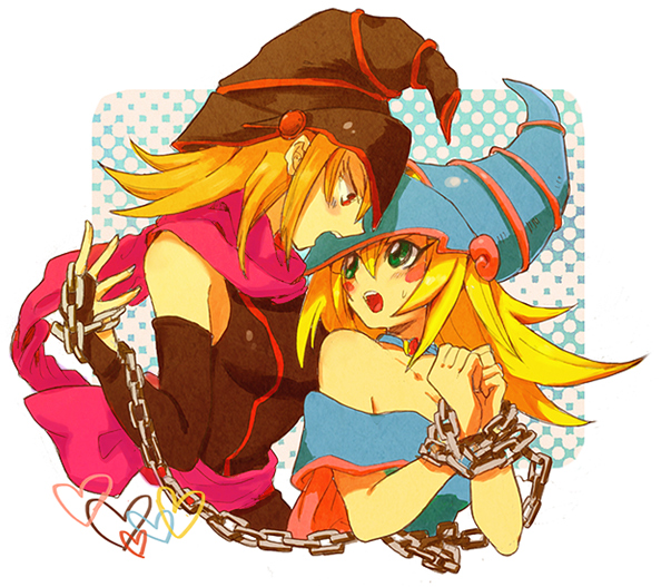 dark magician girl and gagaga girl (yu-gi-oh! and 1 more) drawn by yuza