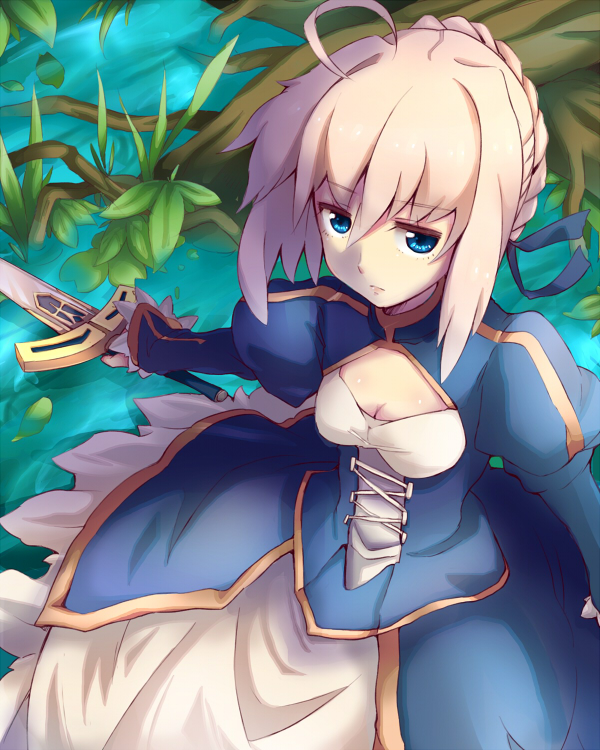 artoria pendragon and saber (fate and 1 more) drawn by yude