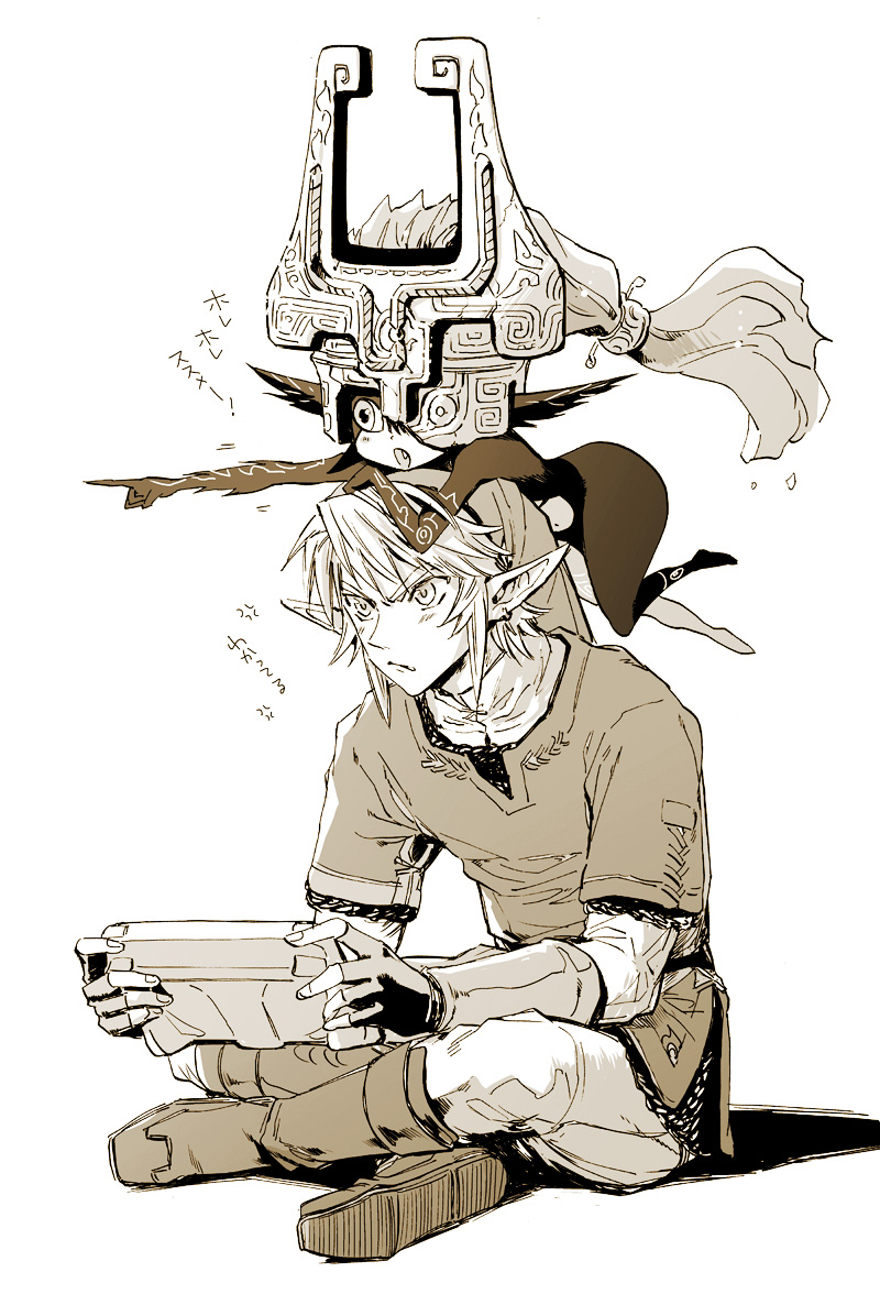 link and midna (the legend of zelda and 1 more) drawn by tak_(karasuki)