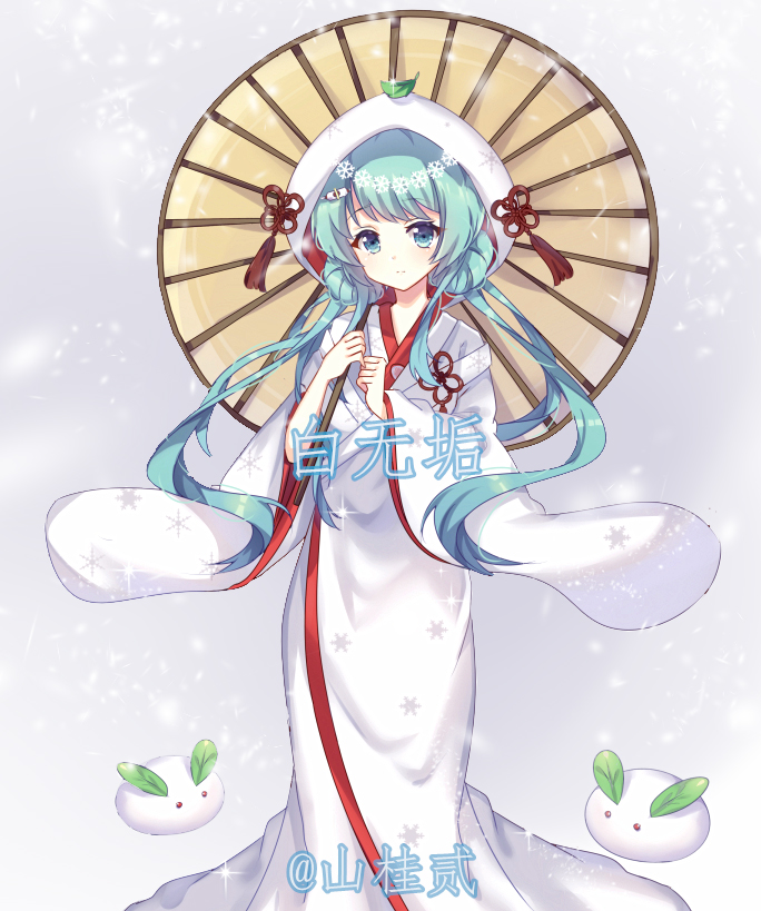 hatsune miku and yuki miku (vocaloid) drawn by shanguier