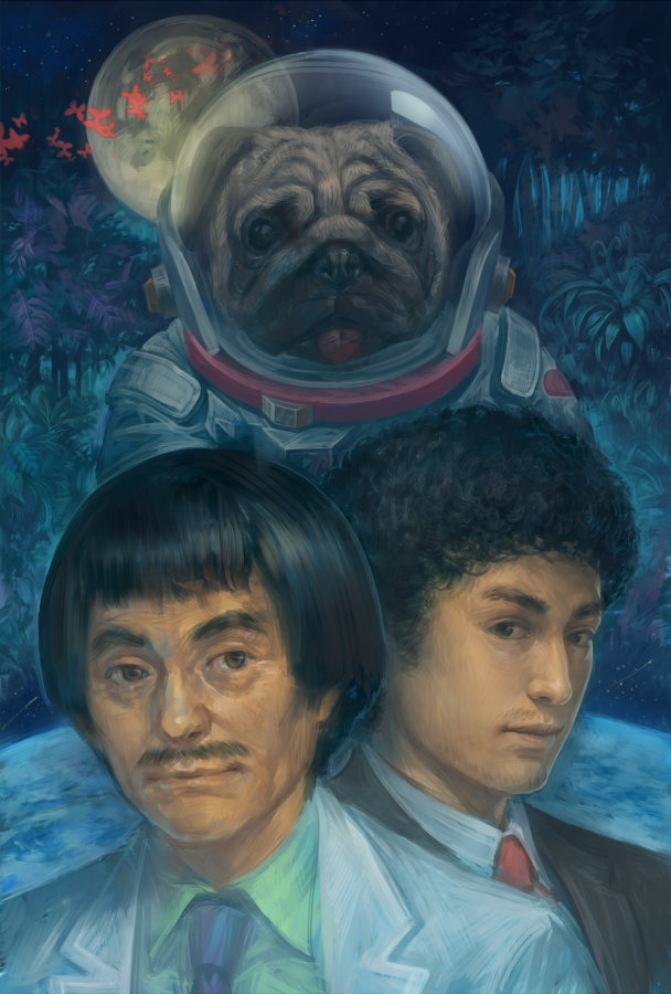nanba mutta, apo, and nasuda shigeo (uchuu kyoudai) drawn by satoimo_(okuhtfesq)