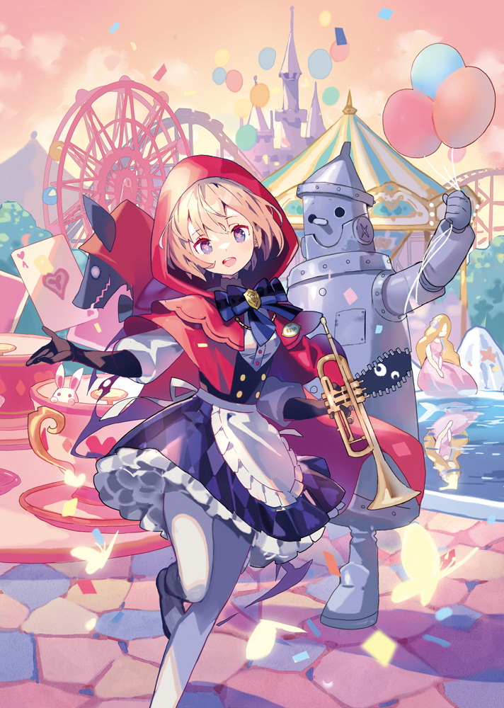 little red riding hood and tin man (little red riding hood and 1 more) drawn by tobi_(kotetsu)