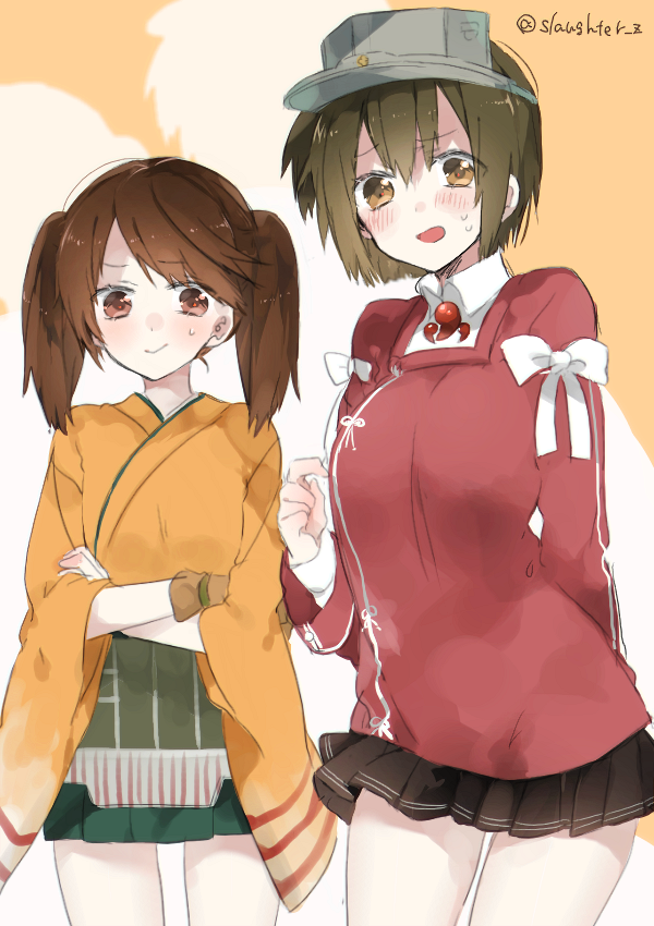 ryuujou and hiryuu (kantai collection) drawn by sino_(sionori)