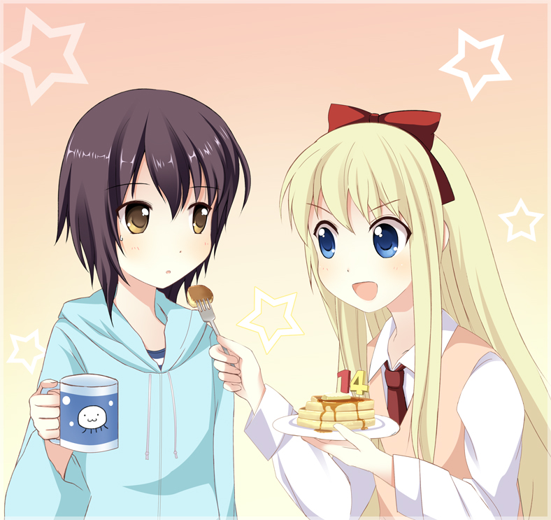 toshinou kyouko and funami yui (yuruyuri) drawn by denpasaru