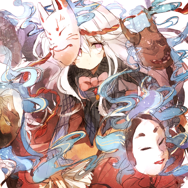 hata no kokoro (touhou) drawn by hisona_(suaritesumi)