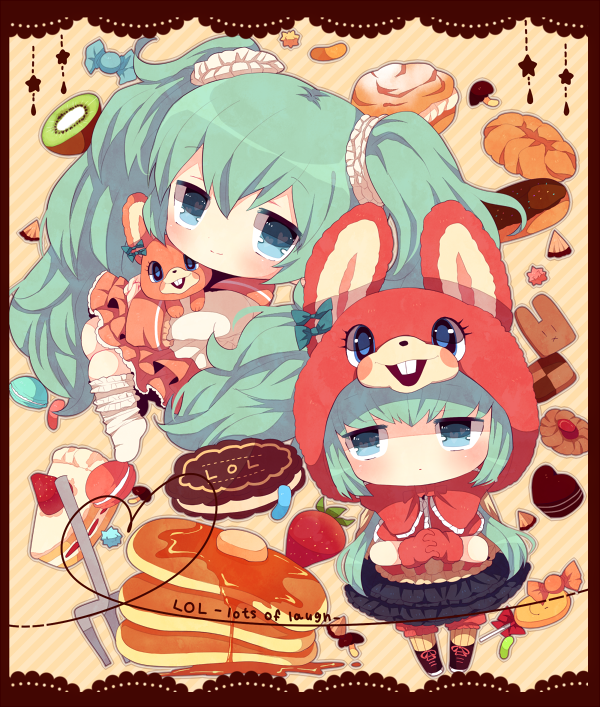 hatsune miku (vocaloid and 1 more) drawn by haru431