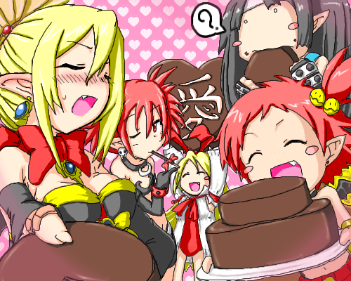 etna, flonne, rozalin, hanako, and yukimaru (disgaea and 1 more) drawn by anonymous_(japanese)