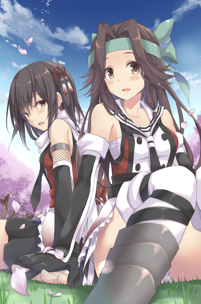 sendai, jintsuu, sendai kai ni, and jintsuu kai ni (kantai collection) drawn by takanashi_haruto