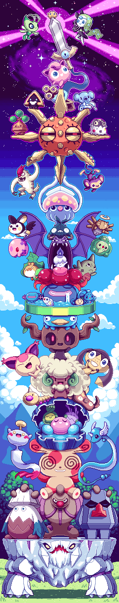 jigglypuff, litwick, celebi, goomy, wooper, and 37 more (pokemon) drawn by paul_robertson