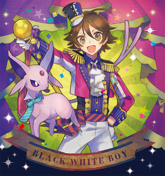 hilbert and espeon (pokemon and 1 more) drawn by hou_(ppo)