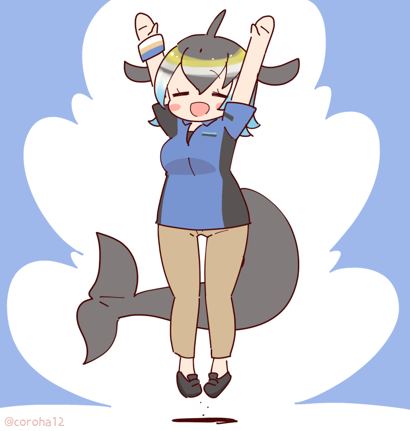 common dolphin (kemono friends and 1 more) drawn by coroha