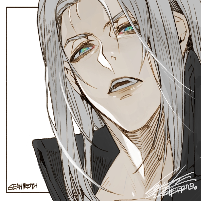 sephiroth (final fantasy and 2 more) drawn by hiryuu_(kugelcruor)