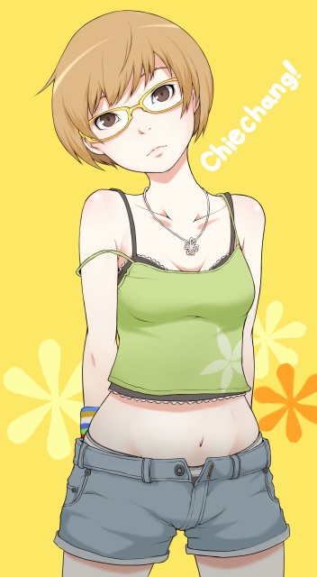 satonaka chie (persona and 1 more) drawn by ina_(gokihoihoi)