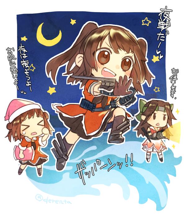 sendai, naka, jintsuu, sendai kai ni, jintsuu kai ni, and 1 more (kantai collection) drawn by renta_(deja-vu)