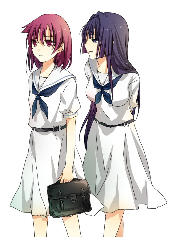 miyanaga teru and hirose sumire (saki) drawn by sao_(0060)