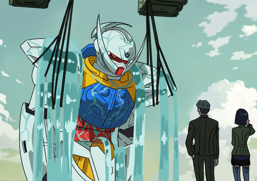 challia bull, turn a gundam, and comoli harcourt (gundam and 2 more) drawn by timmyyen