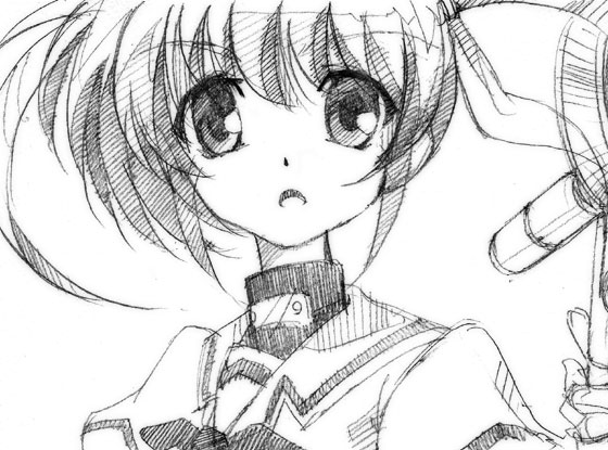 takamachi nanoha and raising heart (lyrical nanoha and 1 more) drawn by gofu