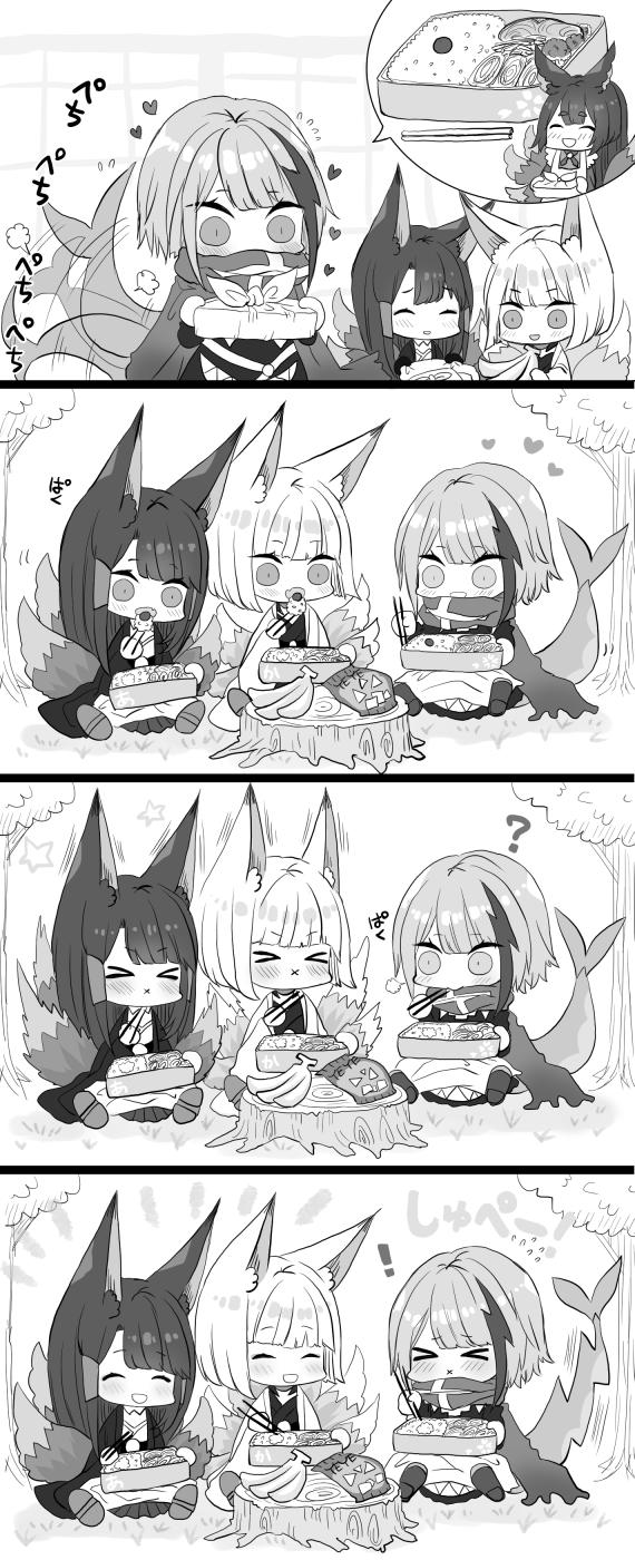 kaga, akagi, amagi, and admiral graf spee (azur lane) drawn by putimaxi
